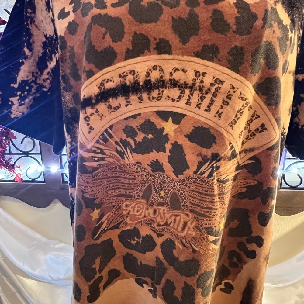 Aerosmith Leopard Print Short Sleeve Tee